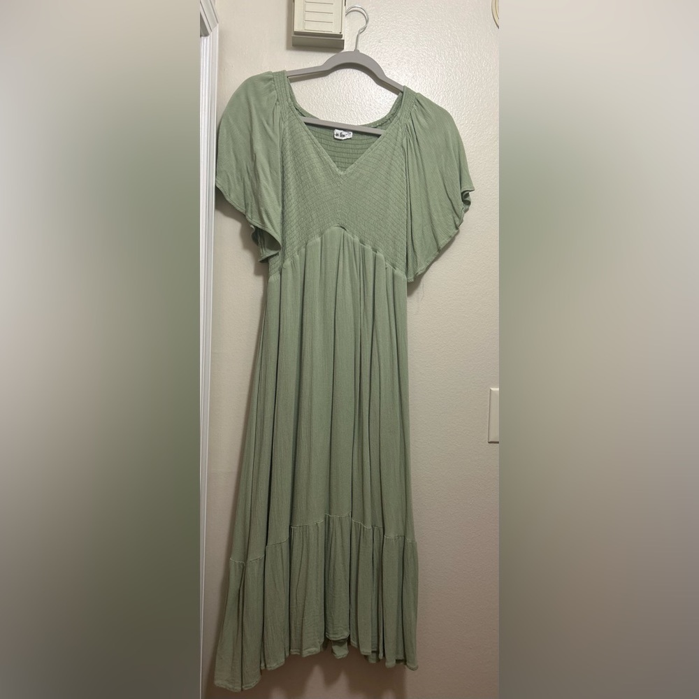 Elegant Green Maxi Dress